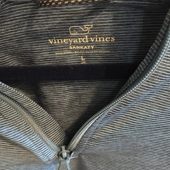 Vineyard Vines Sankaty 1/4 Zip Pullover- Navy - Picture 5 of 5